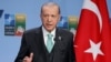 LITHUANIA - Turkey's President Recep Tayyip Erdogan gives a press conference during the NATO Summit in Vilnius on July 12, 2023.