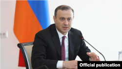 Armenia - Acting Foreign Minister Armen Grigorian adddresses a UN forum from Yerevan, July 22, 2021.
