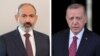 Armenian Prime Minister Nikol Pashinian and Turkish President Recep Tayyip Erdogan.