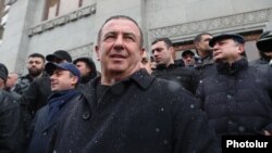Armenia - Prosperous Armenia Party leader Gagik Tsarukian takes part in an opposition rally in Yerevan, February 20, 2021.