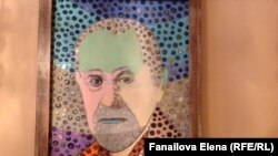 Портрет Фрейда в кафе возле Музея Фрейда в Вене