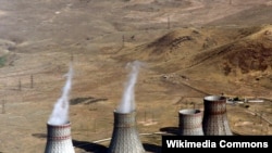 Armenia -- Cooling towers of the Metsamor Nuclear Power Plant, 2007