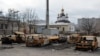 Пасьля абстрэлу з боку так званай «ДНР» у Данецкай вобласьці Ўкраіны, архіўнае фота