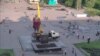 Демонтаж памятника Ленину в Славянске