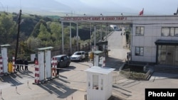 Armenia - The Armenian-Georgian border crossing at Bagratashen, undated