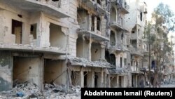 Разрушенные здания в Алеппо