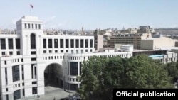 The Armenian Foreign Ministry building in Yerevan.