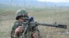 Nagorno-Karabakh -- A Karabakh Armenian soldier practices sniper fire during a military exercise.