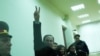 Armenia - Opposition leader Nikol Pashinian greets supporters as he is sentenced to seven years in prison on controversial charges,19Jan,2010