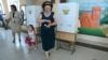 Nagorno-Karabakh - Voters at a polling station in Stepanakert, 19Jul2012.