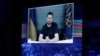 Украина президенті Владимир Зеленский қауіпсіздік жөніндегі форумға видеобайланыс арқылы қосылып, сөз сөйледі. Варшава, 29 қыркүйек, 2025 жыл.