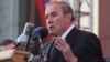Armenia - Former President Levon Ter-Petrosian addresses an opposition rally in Yerevan, 24Oct2014.