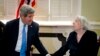 Госсекретарь США Джон Керри и руководитель МХГ Людмила Алексеева на встрече в резиденции американского посла в Москве 