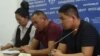 Kazakhstan - Ethnic kazakhs fromChina Kaster Musakhanuly and Murager Alimuly during the press conferences in Almaty. 14October2019