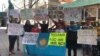 USA - Kazakh protest near Russian consulate in New-York