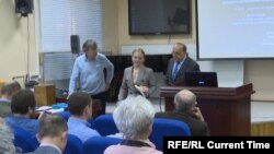 Катерина Тихонова на защите диссертации в МГУ