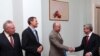 Armenia -- President Serzh Sarkisian (R) meets with the visiting co-chairs of the OSCE Minsk Group, 09Sep2010.