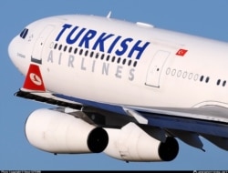 Самолет турецкой авиакомпании Turkish Airlines