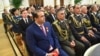 Тәжікстан президентінің күйеу баласы Шамсулло Сохибов (алдыңғы қатарда сол жақта). 