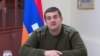 Nagorno Karabakh - Arayik Harutiunian, president of Nagorno Karabakh, delivers a live video address from Stepanakert,November 10, 2020
