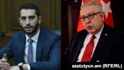 The Armenian and Turkish envoys for normalization talks, Ruben Rubinian and Serdar Kilic (combination photograph).
