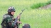 Nagorno-Karabakh -- Karabakh Armenian soldiers hold military exercises.