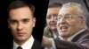 Заместитель главного редактора журнала "Сноб" Ренат Давлетгильдеев (слева), лидер фракции ЛДПР в Госдуме Владимир Жириновский