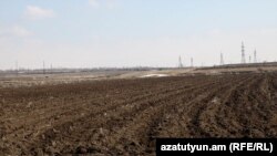 Armenia - A plot of agricultural land in Shirak region.