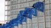 Belgium - European Union flags flutter outside the EU Commission headquarters in Brussels, September 28, 2022.