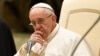 Pope Francis is seen during his general audience, at the Vatican, on January 11, 2017 in Vatican city.