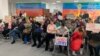 Kazakhstan - Mothers with disabled children demand house and social supply at the state center