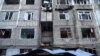 Nagorno Karabakh - A residential building in Spetanakert damaged by shelling, October 2, 2020.