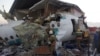 Kazakhstan, Almaty. Crash scene of a passenger plane in the area of Almaty Airport. 27Dec2019.