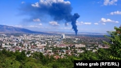 Чад од пожарот во скопско Трубарево кој испушти тешки метали во воздухот, според официјалните мерења на Министерството за животна средина (МЖСПП). 13 септември.